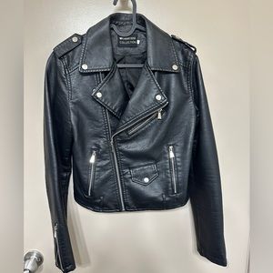 Black Faux Leather Jacket